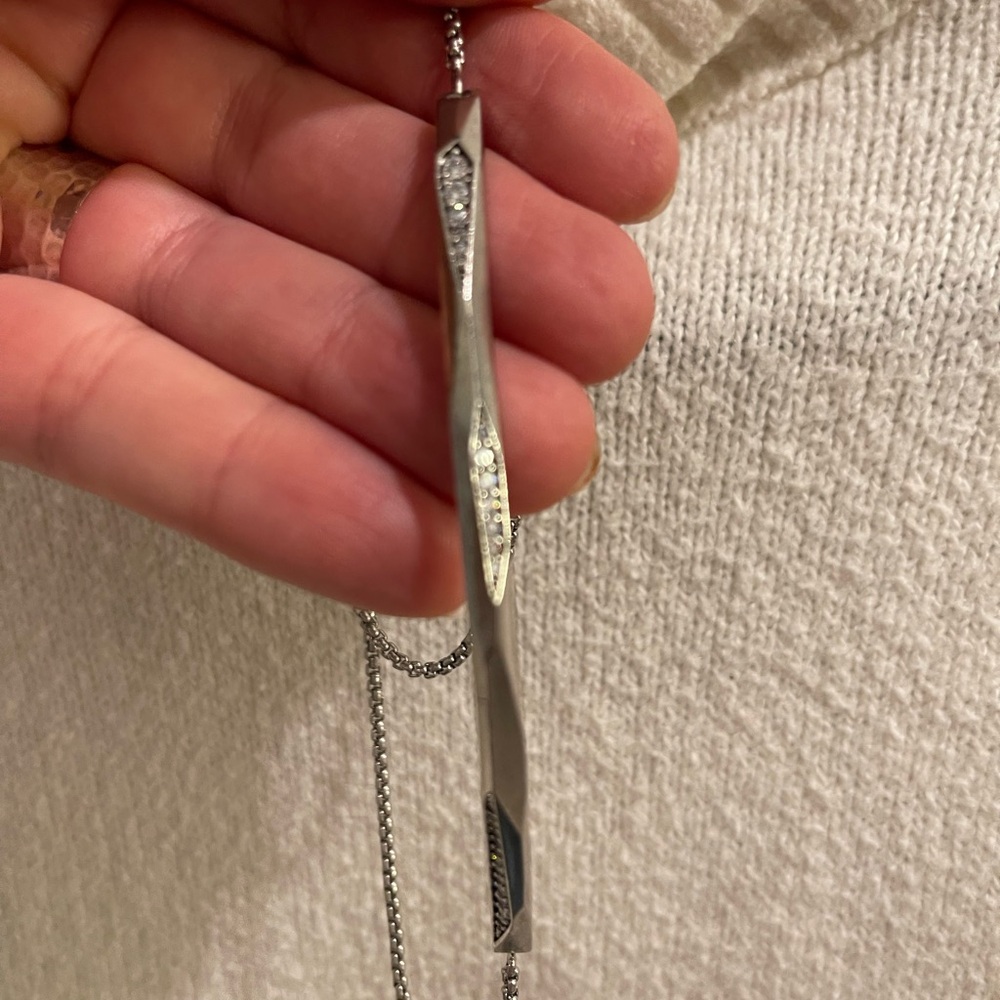 Kendra Scott Silver Bar Necklace